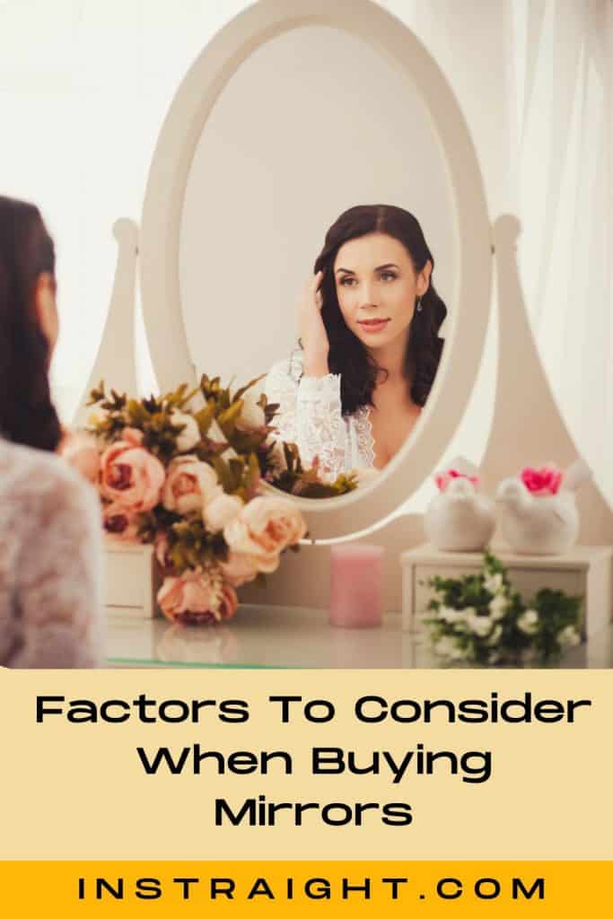 beautiful lady in front of a vanity mirror